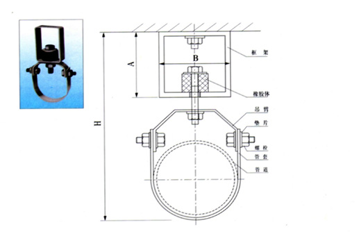 XDD型管道吊式隔振器图纸